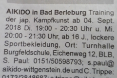 Anzeige-Trainingsstart